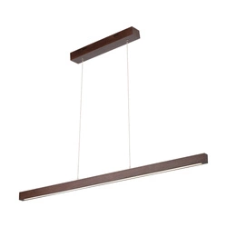 Smal Pendant Lamp 1xLED 24V Integrated 1431lm 3000K 15W Walnut Beech Wood/Transparent PVC Cable with Touch Dimmer 1509676