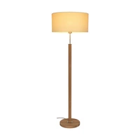 Benita Floor Lamp 1xE27 Max. 60W Oiled Oak/Matte Nickel/Cream-Silver 6017400511529