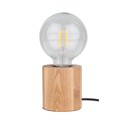 Minnie Table Lamp 1xE27 Max.25W Oiled Oak/Black PVC Cable 7690174