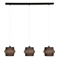 Lotus Pendant Lamp 3xE27 Max.40W Black/Transparent PVC/Anthracite 15630304