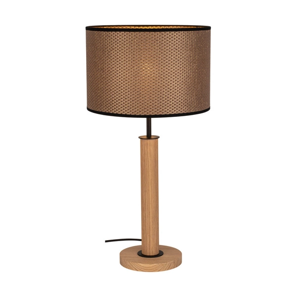 Benita Black Table Lamp 1xE27 Max.40W Oiled Oak/Black/Brown-Black-Gold 7017400811552