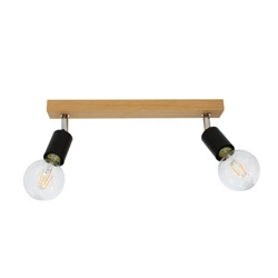 Elmo Ceiling Lamp 2xE27 Max.25W Oiled Oak/Black Metal 2264274