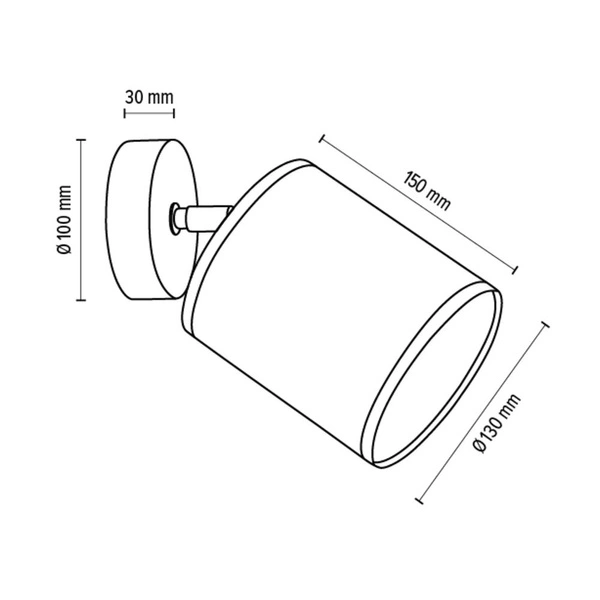 Kinkiet Mateo 1xE27 Max.25W Czarny Metal/Beżowa Tapeta 87800104
