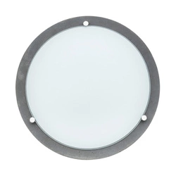 Rocky Ceiling Lamp 3xE27 Max.40W Gray Concrete/White Glass 4754236