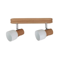 Svantje Ceiling Lamp 2xE14 Max.40W Oiled Oak/Chrome/White 2239274