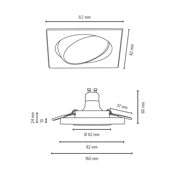 Cristaldream Set of Downlights 3xGU10 Max.50W Satin Metal 23050327