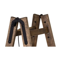 Eskalo Floor Lamp 4xE27 Max.15W LED Stained Pine on Walnut/Black Metal/Black PVC Cable 1219456