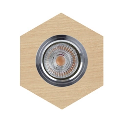 Vitar Wood Incl Ceiling Lamp.1xLED GU10 6W Birch/Chrome 2518160