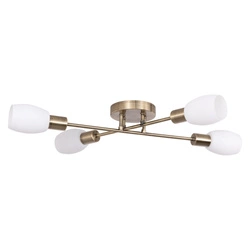 Tosca Ceiling Lamp 4xE14 Max.40W Patina Metal/White Glass 9033411