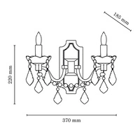 Odessa Wall lamp 2xE14 Max.40W Chrome/Transparent 5090218