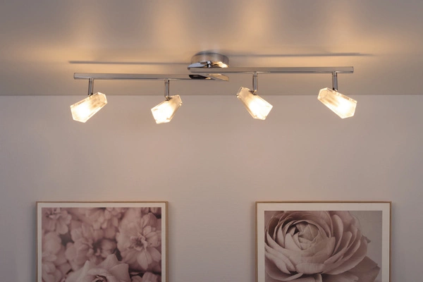 Ariel Ceiling Lamp Incl. 4xG9 Max.28W Chrome Metal/White Glass 2408428