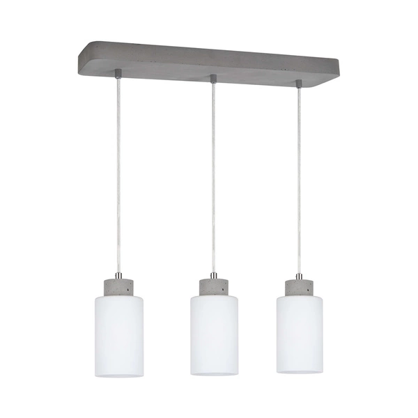 Karla Pendant Lamp 3xE27 Max.60W Gray/Transparent/Matte White 9160336