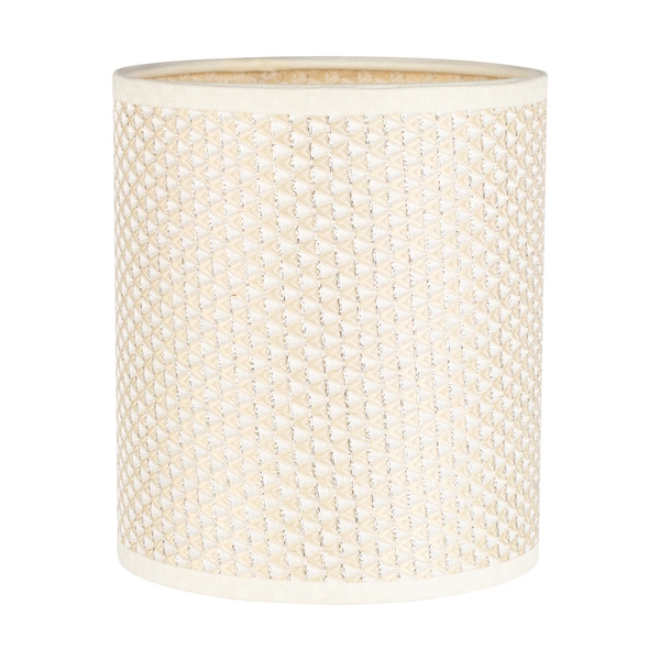 Cylinder lampshade 1xE27 H20 Cream With Silver Thread FI130 H150 A1527