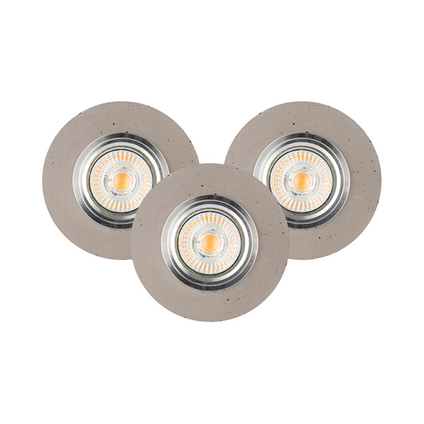 Vitar Round Ceiling Lamp Incl.3xLED GU10 6W Gray/Chrome