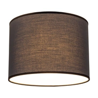 Abażur Cylinder E27 H20 Antracytowy Tkanina z czarną wstążką A0507C