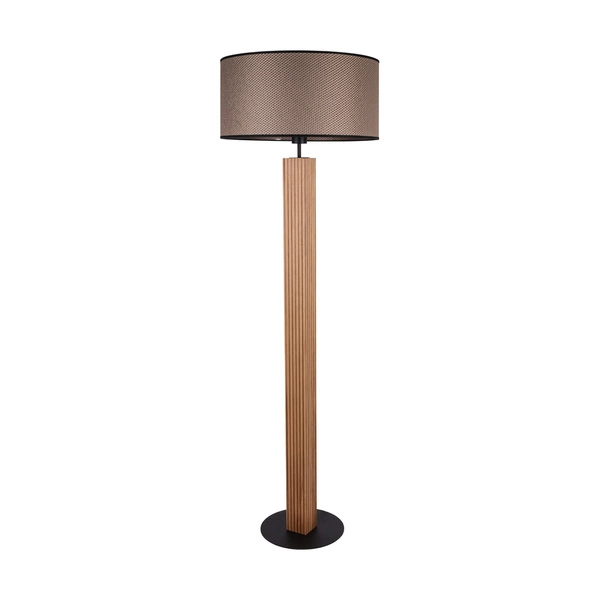 Riflet Floor Lamp 1xE27 max. 60W Oiled Oak/Black/Brown-Golden-Black