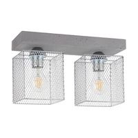 Gittan Ceiling Lamp 2xE27 Max.60W Gray Concrete/Chrome Metal 8172236