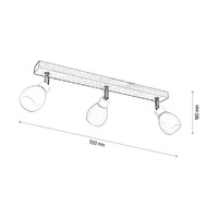 Lampa sufitowa Talea w zestawie 3xG9 LED 300lm 2700K 3W Drewno Brzozowe/Biały Metal/Białe Szkło 2036018120993