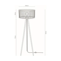 Reve Floor Lamp 1xE27 Max.15W LED Oiled Oak/Cream 124417104