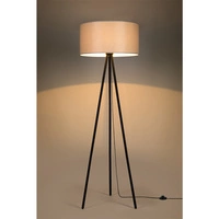 Dove Floor Lamp 1xE27 Max.40W Black Metal/Black PVC Cable/Gray Fabric Shade 15112004