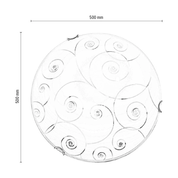 Kansas Ceiling Lamp Incl. 1xLED 2600lm 2700K 30W Chrome Metal/White-Transparent Glass 4385112