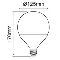 LED line E27 170-250V 35W 3500LM 2700K G125 | warm bulb