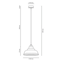 Avino Lampa Wisząca 1xE27 Max,60W Dąb Olejowany/Transparentny/Transparentny 9872074