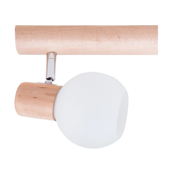 Karin Ceiling Lamp 4xE14 Max.40W Birch Wood/White Glass 2231460