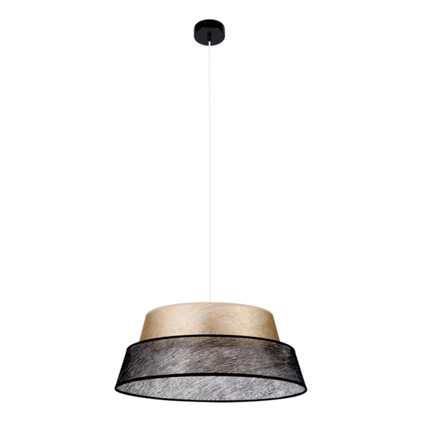 Nevoa Pendant Lamp 1xE27 Max.60W Black/Transparent PVC/Golden-Black 150050104