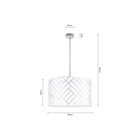 Punto Lampa Wisząca 1xE27 Max.60W Dąb Olejowany/Transparentny PVC/Multikolor 164940174