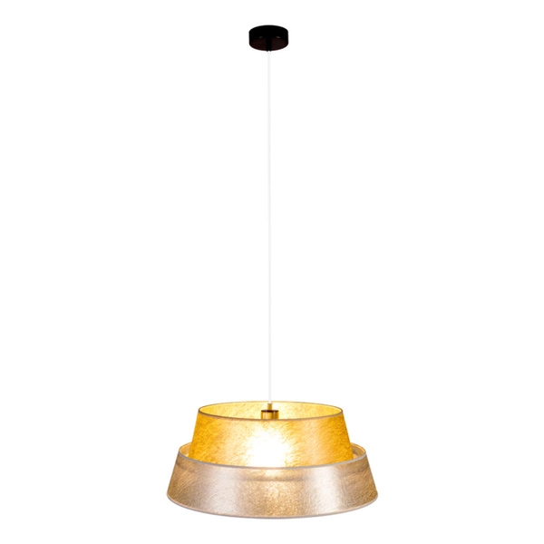 Nevoa Pendant Lamp 1xE27 Max.60W Black/Transparent PVC/Gold-Silver 150040104