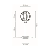 Lampa stołowa Coop 1xE27 maks. 25W Czarny metal/czarny kabel PCV 72480104