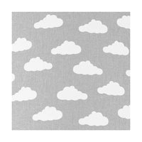 Lampshade Cylinder E27 H20 Gray-White Fabric with cloud pattern A1317