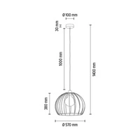 Lampa wisząca Coop 1xE27 Max.60W Złoty Metal/Czarny Metal/Czarny Kabel Tkaninowy 18831920