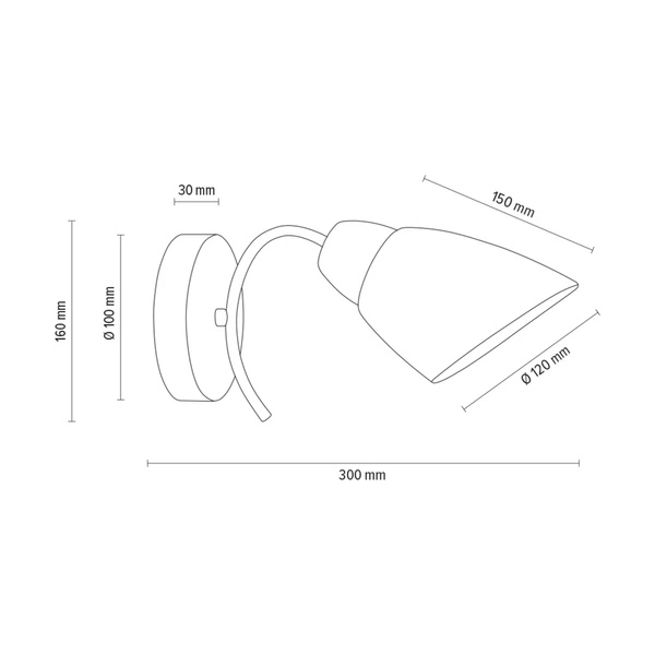 Kinkiet drewniany Viletta 1xE27 maks. 60W drewno bukowe orzechowe/chrom metal/białe szkło 8141176