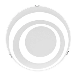 Circle Ceiling Lamp Incl. 1xLED 2600lm 2700K 30W Chrome Metal/White-Transparent Glass 4315112