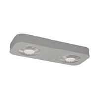 Fajna lampa sufitowa w zestawie 2xLED Zintegrowany 300lm 3000K 5W Szary Beton/Satynowy Metal 2291236