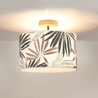 Hoja Lampa Sufitowa 1xE27 Max.60W Dąb Olejowany/Czarny/Multikolor 56047174