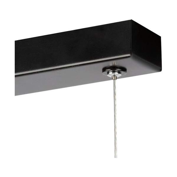 Lucas Pendant Lamp 1xLED Samsung 24V Integrated 2380lm 3000K 25,5W Stained Pine Brown/Black Metal/Transparent PVC Cable with Touch Dimmer 69480104