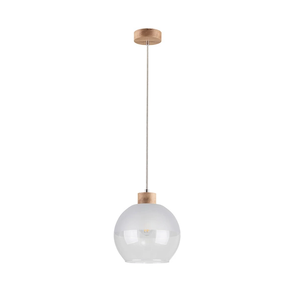 Linea Pendant Lamp 1xE27 Max.60W Oiled/Transparent/Frosted Oak 1860174