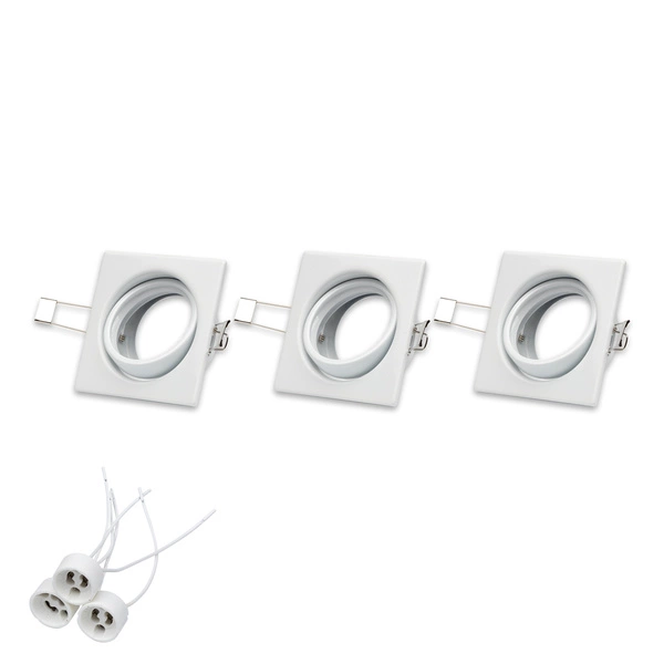 Cristaldream Set of Downlights 3xGU10 Max.50W White Metal 23050302