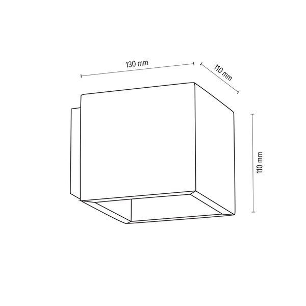 Kinkiet z drewna blokowego 1xG9 maks. 6W barwiona sosna na orzechu/czarnym metalu 20256104
