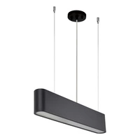 Illumina Pendant Lamp Incl. 1xLED Integrated 1350lm 3000K 21W Black Metal/Transparent PVC Cable/Black Fabric Shade 1930104