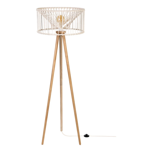 Reve Floor Lamp 1xE27 Max.15W LED Oiled Oak/Cream 124417104