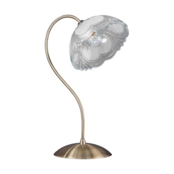 Wien Lampa Stołowa 1xE27 Max.60W Patyna Metal/Białe Szkło 7512011