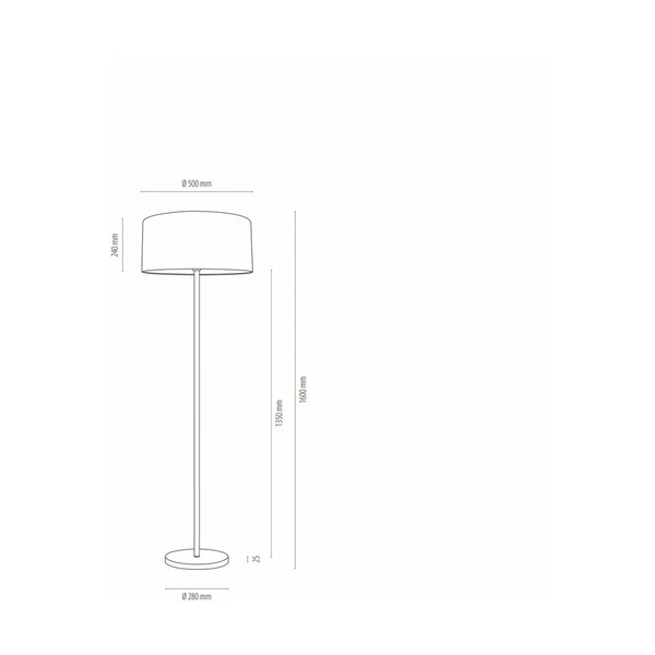 Dove Floor Lamp 1xE27 Max.60W Black/Black PVC/Black 124400104