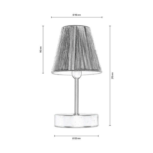 Mila Wood Table Lamp 1xE14 Max.25W Birch Wood/Black Metal/Black PVC Cable/Black-Red Fabric Shade 7775960