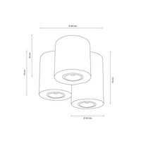 Wooddream Round Lampa Sufitowa Incl. 3xLED GU10 5W Dąb Olejowany 2566374