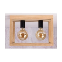 Lampa Sufitowa Kago 2xE27 Max.60W Dąb Olejowany/Czarny Metal 9154274