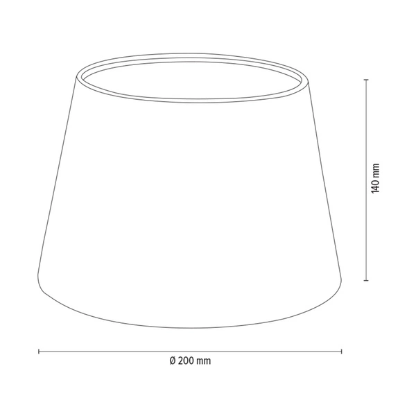 Lampshade Cone E27 H20 Black Fabric A1412